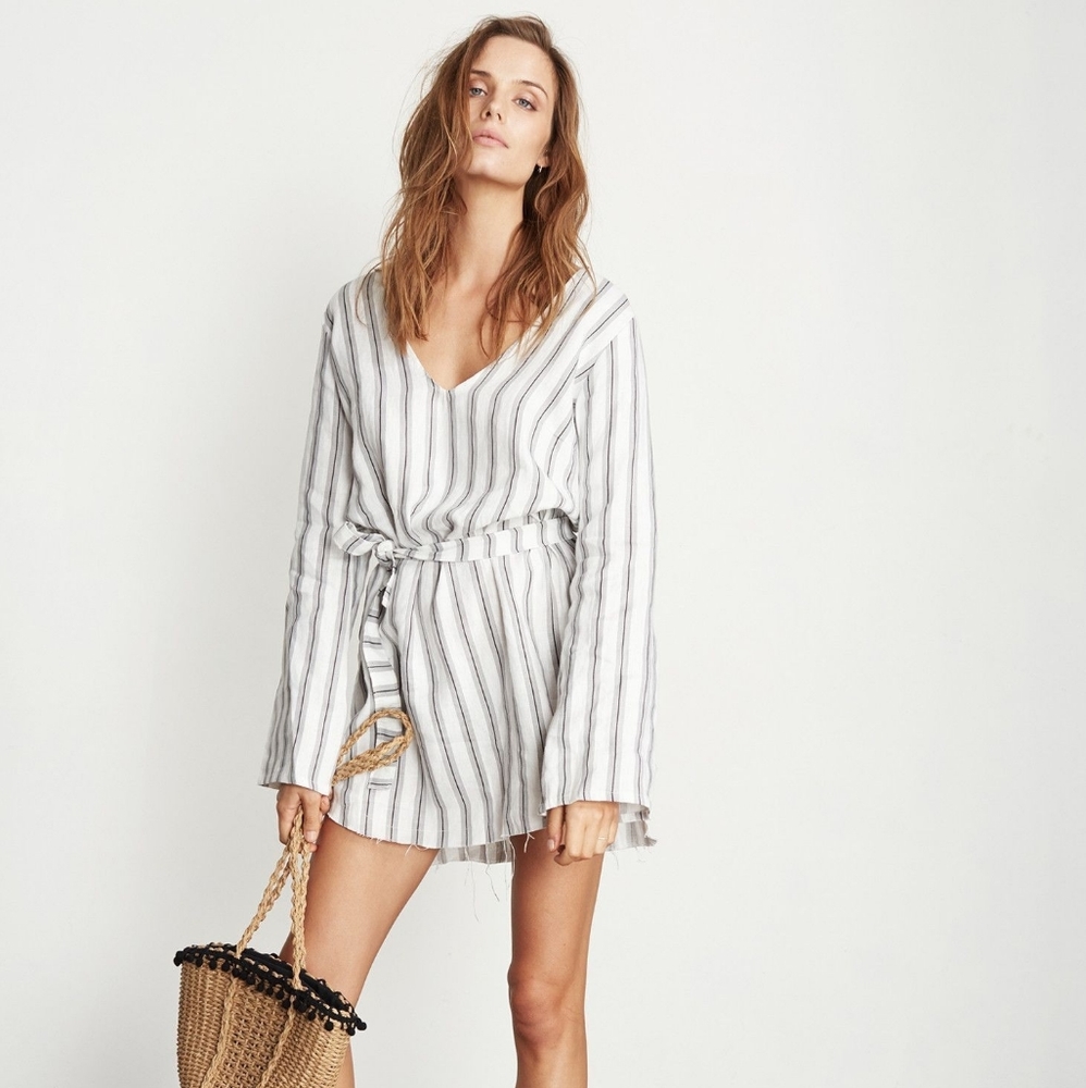 NWT Le Brusc Linen Dress - Sandwash Stripe Print